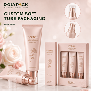 Bulk Supply Soft Tube blue screw clean retail for essence and skincare serum for contract filling printed LDPE tube packaging