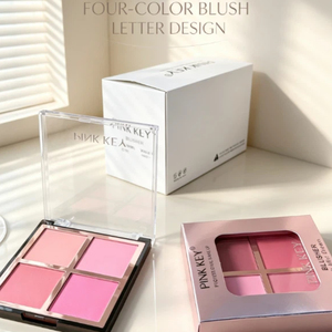 Wholesale 4 Colors Matte Powder Blush Palette Natural Pink Rose Blusher Custom Logo Makeup OEM Service