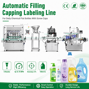 ZXSMART Automatic 6 Nozzle 70BPM Filling Accuracy ±1% Detergent Liquid Bottles Filling Machine Line For Shampoo Soap Lotion